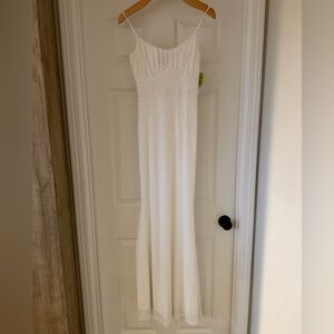 Windsor Elegant White Sequin Mermaid Gown